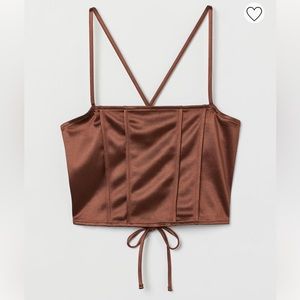 H&M Satin Crop Top